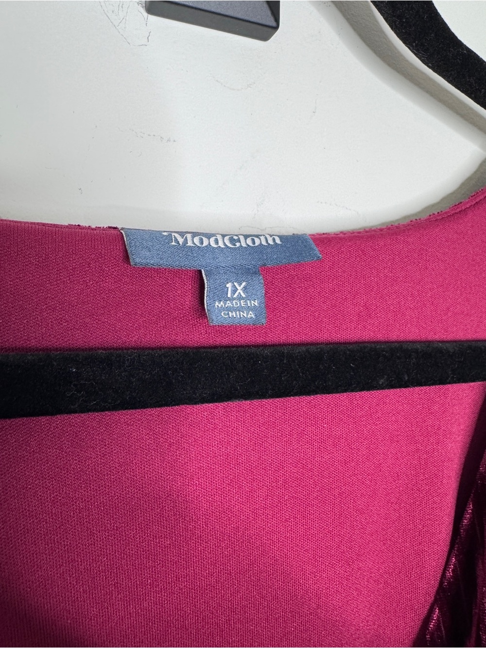 ModCloth Ribbed Velvet Wrap Midi Dress 1X - Picture 4 of 7